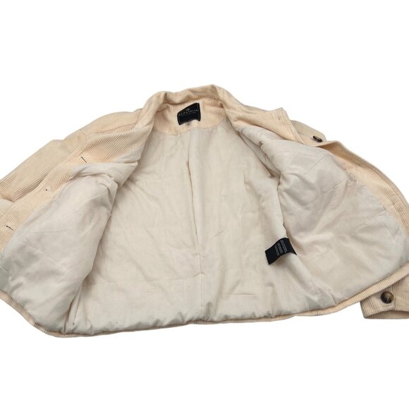 Womens Beige Corduroy Jacket Oversized Style Size S Bagatelle Collection - Picture 5 of 6